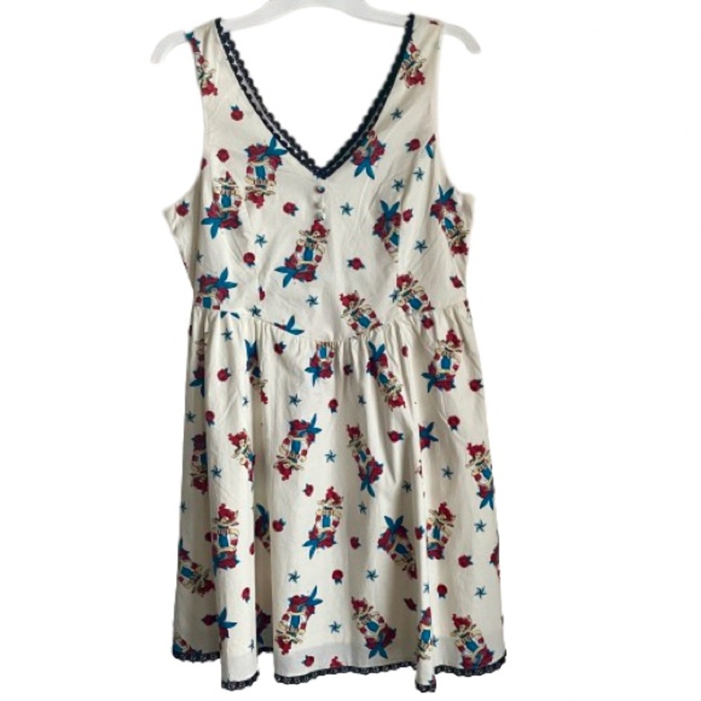 Ariel Nautical Rockabilly Dress Little Mermaid Old School Tattoo junior szXL NWT